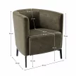 Design fotel, zöld/fekete, KAPY , Zöld , Fém