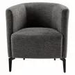 Design fotel, szürke/fekete, KAPY , Szürke , Szövet