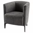 Design fotel, szürke/fekete, KAPY , Szürke , Szövet