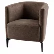 Design fotel, barna/fekete, KAPY , Barna , Szövet
