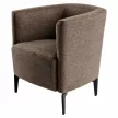 Design fotel, barna/fekete, KAPY , Barna , Szövet