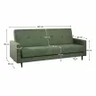 Kihúzható heverő, zöld, VALDO , Zöld , Szövet