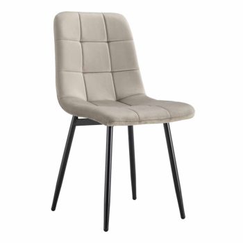   Szék, szürkésbarna Taupe Velvet szövet/fekete, RAMITA TYP 3 , Fekete , Fém