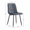 Szék, sötétszürke Velvet szövet/fekete, RAMITA TYP 1 , Szürke , Fém