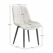 Étkezőszék, krémszínű/fekete, ZAINA TYP 1 , Krémová , Szövet