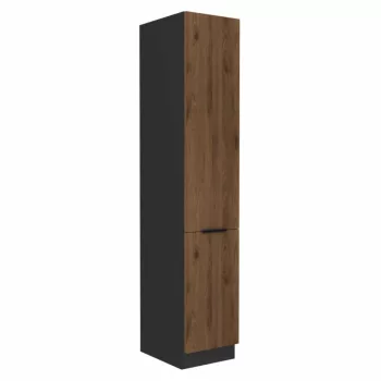   Magas szekrény, okapi dió/fekete, MENZO 40 DK-210 2F , Fekete