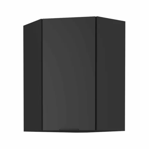 Felső sarokszekrény fekete, SIBER 60x60 GN-90 1F , Fekete