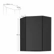 Felső sarokszekrény fekete, SIBER 60x60 GN-90 1F , Fekete