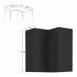 Felső sarokszekrény fekete, SIBER 60x60 GN-72 2F , Fekete