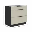 Alsó szekrény, cashmere/fekete, ARAKA 80 D 3S BB , Bézs