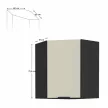 Felső sarokszekrény cashmere/fekete, ARAKA 60x60 GN-72 1F , Bézs