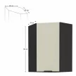 Felső sarokszekrény cashmere/fekete, ARAKA 60x60 GN-90 1F , Bézs