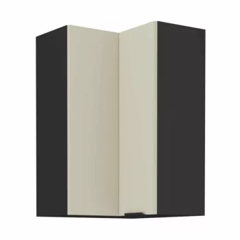   Felső sarokszekrény cashmere/fekete, ARAKA 60x60 GN-90 2F , Bézs