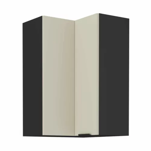 Felső sarokszekrény cashmere/fekete, ARAKA 60x60 GN-90 2F , Bézs