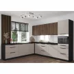 Szekrény beépíthető hűtőhöz, cashmere/fekete, ARAKA 60 LO-210 2F , Bézs