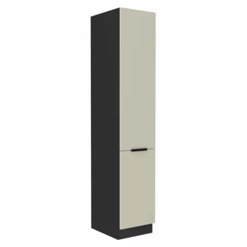Magas szekrény, cashmere/fekete, ARAKA 40 DK-210 2F , Fekete