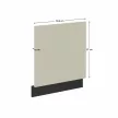 Ajtó mosogatógéphez, cashmere/fekete, ARAKA ZM 570x596 , Bézs