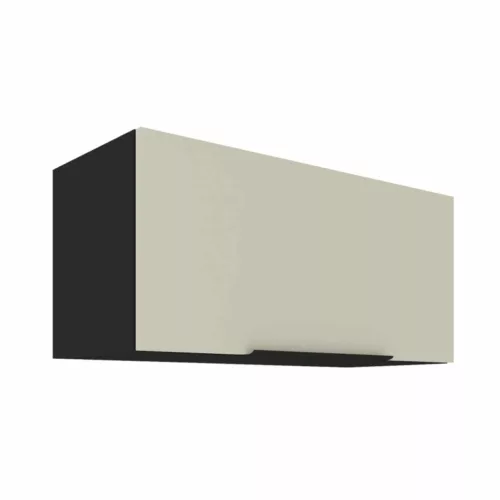 Felső szekrény, cashmere/fekete, ARAKA 80 GU-36 1F , Bézs