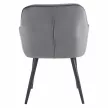 Design fotel, szürke Velvet szövet, VERIO , Szürke , Fém