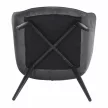Design fotel, szürke Velvet szövet, VERIO , Szürke , Fém