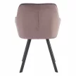 Design fotel, szürkésbarna Velvet/fekete, PETIN , Barna , Szövet