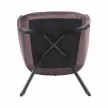 Design fotel, szürkésbarna Velvet/fekete, PETIN , Barna , Szövet