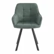 Design fotel, zöld Velvet/fekete, PETIN , Zöld , Szövet
