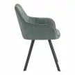 Design fotel, zöld Velvet/fekete, PETIN , Zöld , Szövet