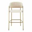 Design bárszék, bézs Velvet szövet/gold króm arany, DASMIN TYP 2