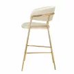 Design bárszék, bézs Velvet szövet/gold króm arany, DASMIN TYP 2