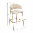 Design bárszék, bézs Velvet szövet/gold króm arany, DASMIN TYP 2