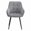 Design fotel, szürke/fekete, MARKEN , Szürke , Szövet