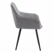 Design fotel, szürke/fekete, MARKEN , Szürke , Szövet