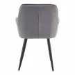 Design fotel, szürke/fekete, MARKEN , Szürke , Szövet