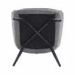 Design fotel, szürke/fekete, MARKEN , Szürke , Szövet