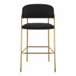 Design bárszék, fekete Velvet szövet/gold króm arany, DASMIN TYP 2