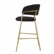Design bárszék, fekete Velvet szövet/gold króm arany, DASMIN TYP 2