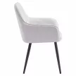Design fotel, világosszürke/fekete, OSKOR , Szürke , Szövet