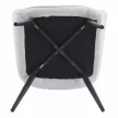 Design fotel, világosszürke/fekete, OSKOR , Szürke , Szövet