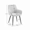 Design fotel, világosszürke/fekete, OSKOR , Szürke , Szövet