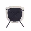 Design fotel, bézses szürke Velvet szövet, AURIL , Szürke , Szövet