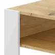 Dohányzóasztal, artisan tölgy/fehér, CARA 1 , Barna , Faforgács