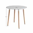 Étkezőasztal, fehér/bükk, átmérő 80 cm, ELCAN NEW