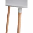 Étkezőasztal, fehér/bükk, átmérő 80 cm, ELCAN NEW