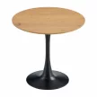 Étkezőasztal, kerek, tölgy/fekete, átmérő 110 cm, REVENTON NEW