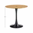 Étkezőasztal, kerek, tölgy/fekete, átmérő 110 cm, REVENTON NEW