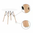 Étkezőasztal,  fehér/bükk, átmérő 90 cm, GAMIN 2 NEW 90 | Barna | Fém