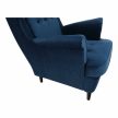 Füles fotel, kék/dió, RUFINO 3 NEW , Kék , Szövet