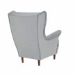 Füles fotel, világosszürke/dió, RUFINO 3 NEW , Szürke , Szövet