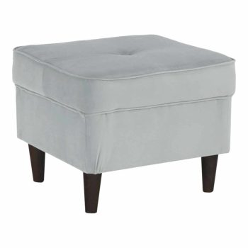   Modern puff, világosszürke/dió, RUFINO 3 NEW , Szürke , Szövet